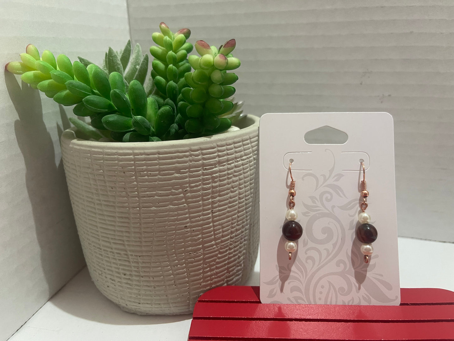 Red Agate Earrings